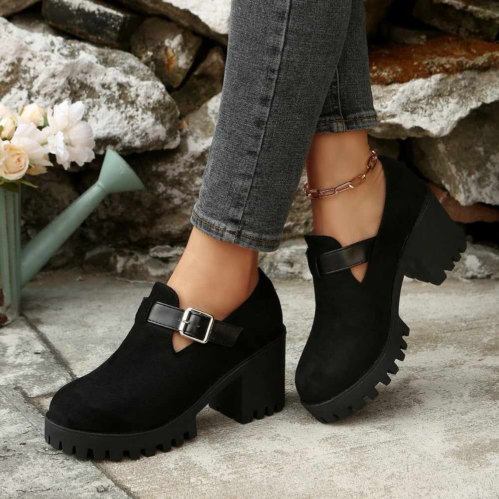 Modische Ankle Boots mit Blockabsatz EB EB