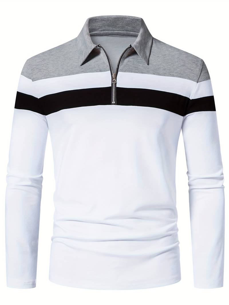 EB – langärmliges poloshirt mit reißverschluss