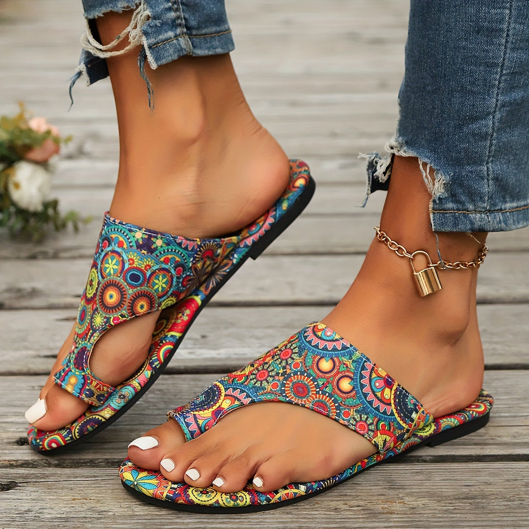 EB | Florale Flip Flops für Frauen