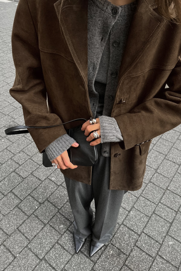 EB | Vintage Reverslose Wildlederjacke