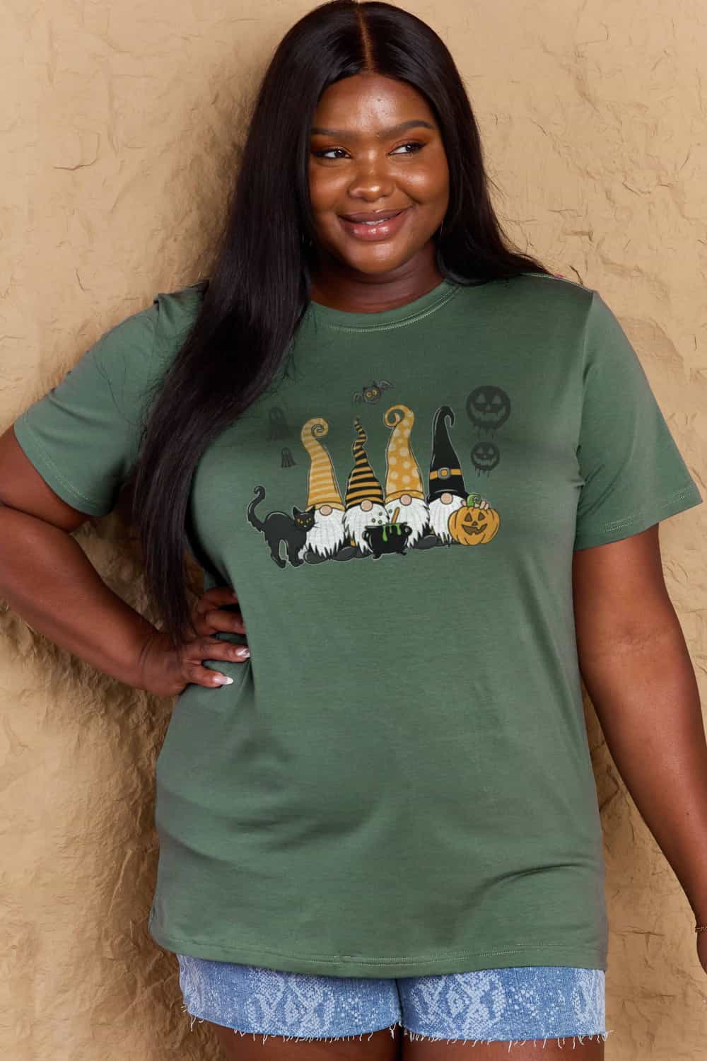 Heidi-Mode | Simply Love Große Halloween-Themen Grafik Baumwoll-T-Shirt
