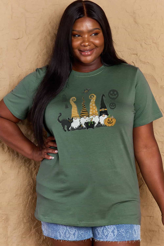 Heidi-Mode | Simply Love Große Halloween-Themen Grafik Baumwoll-T-Shirt