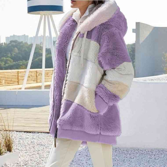 EB | Color Block Zip-Up Kapuzenjacke