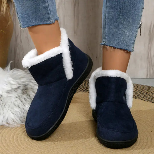 EB | Damen Plüschfell Winter Stiefeletten