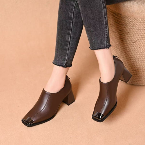 Klassische Lederoptik-Stiefeletten mit Reißverschluss EB EB