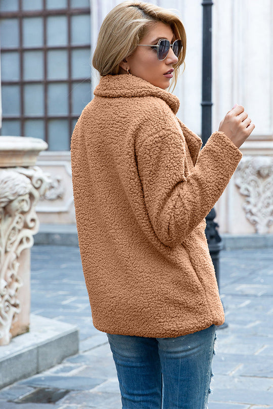 EB | Full Size Reverskragen Sherpa Mantel