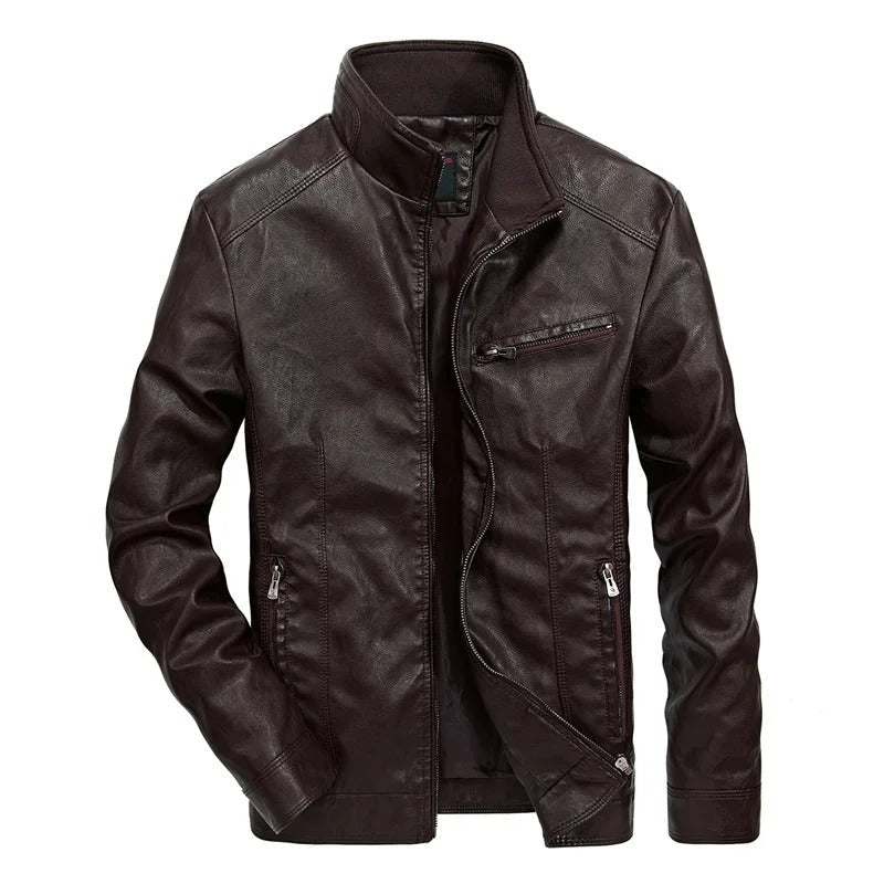 EB | Lederjacke für Herren Frühlingsjacke mit Reißverschluss