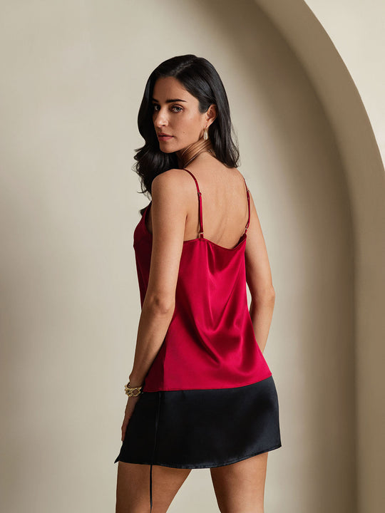 EB | Seide Entspannt Spaghettiträger Camisole Top