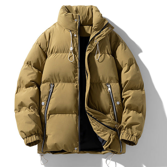 EB | Herren Winterjacke aus Baumwolle mit Stehkragen - Warm und gefüttert, oversized