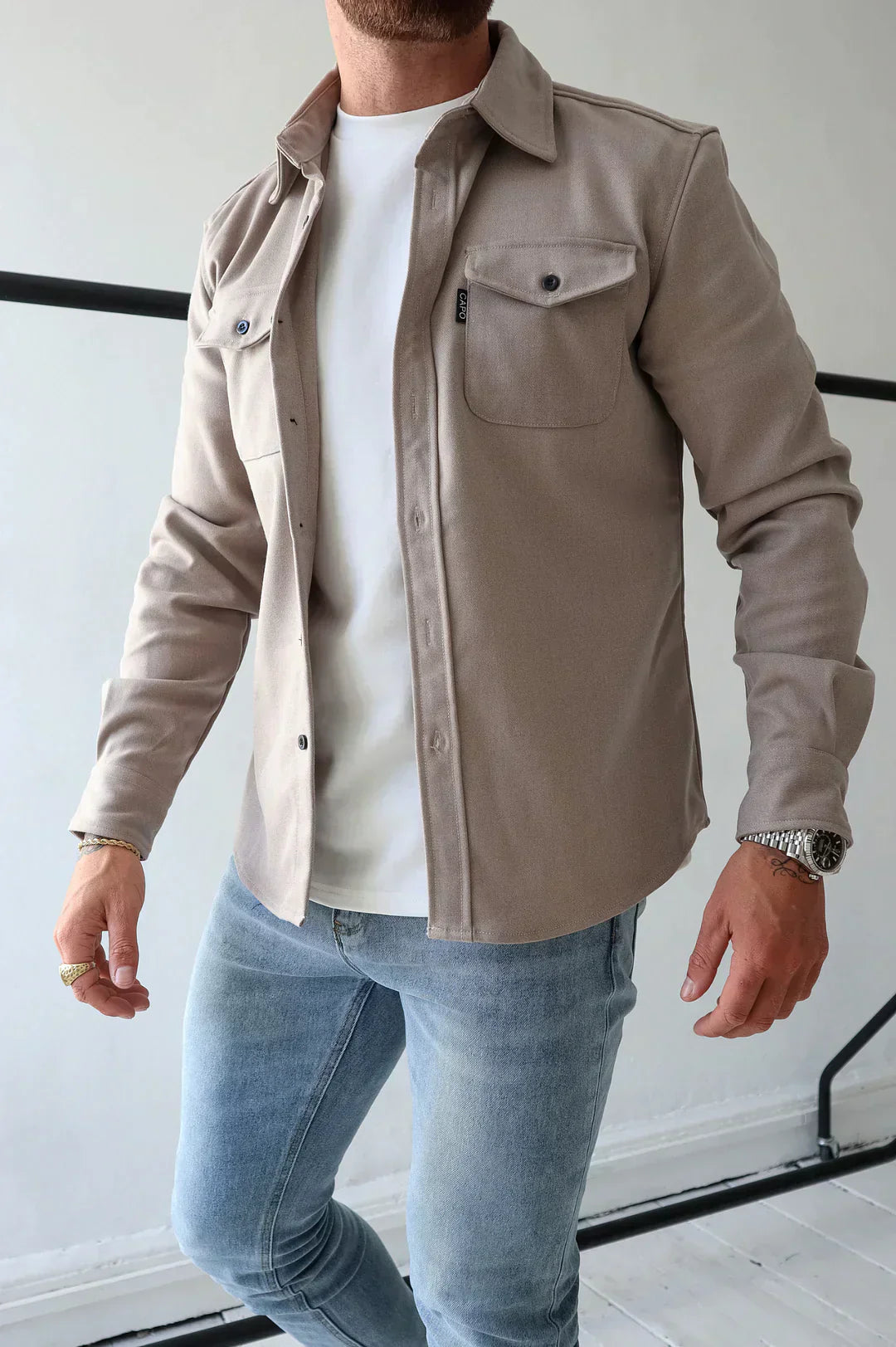 EB | Premium-Jacke mit Knopfverschluss für Herren Stylische und Bequeme Jacke