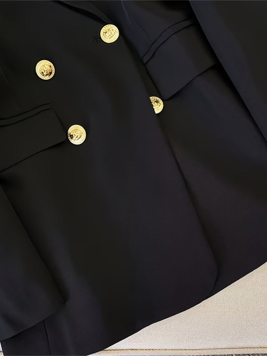 EB | Eleganter Slim Fit Damen Blazer Mit Goldenen Knöpfen