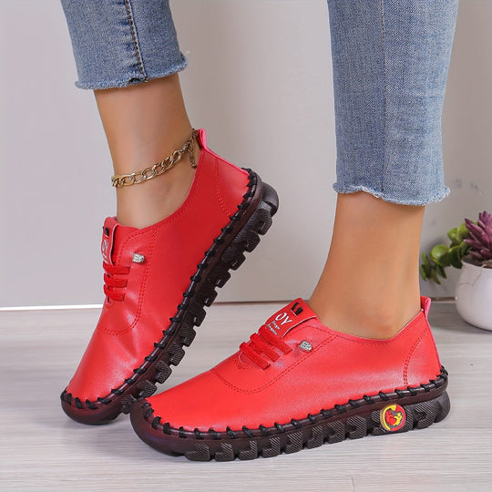 EB | Bequeme Lederschuhe mit Runder Spitze