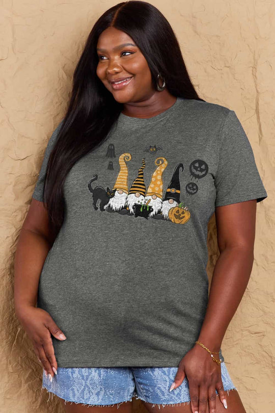 Heidi-Mode | Simply Love Große Halloween-Themen Grafik Baumwoll-T-Shirt
