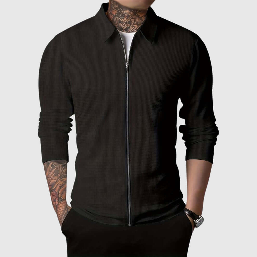 EB | Herren Waffelstrick Zip-Up Jacke