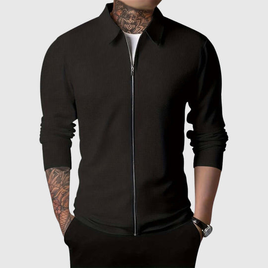 EB | Herren Waffelstrick Zip-Up Jacke