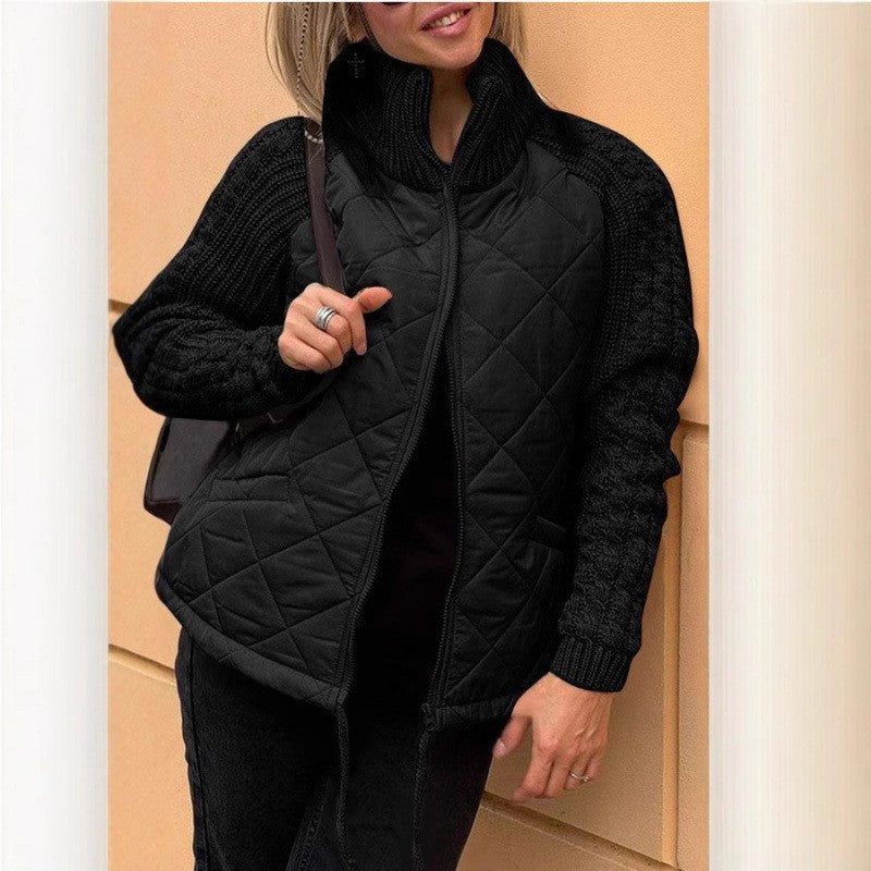EB | Gemütliche Steppjacke mit Strickärmeln für Frauen