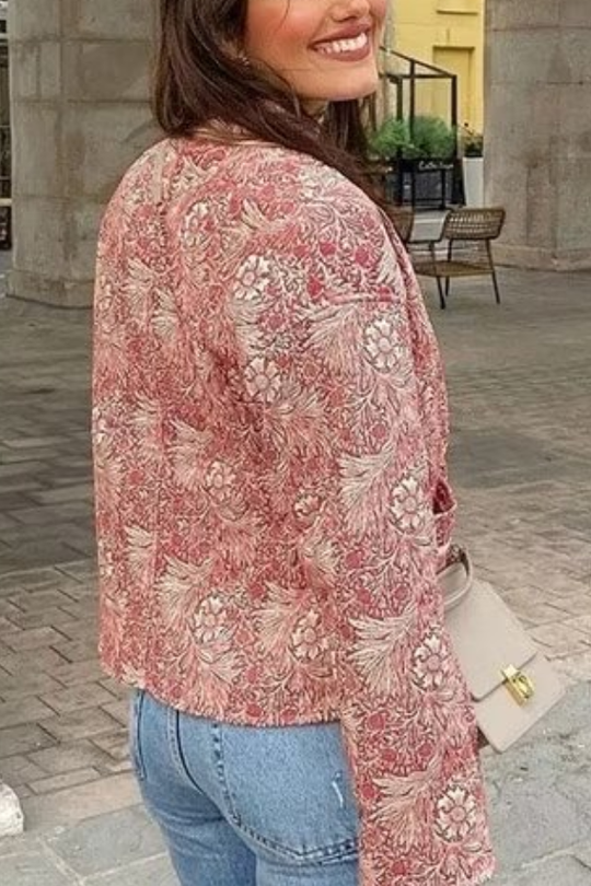 EB | Fashion Vielseitiger Bedruckter Cardigan Langarm Baumwolljacke