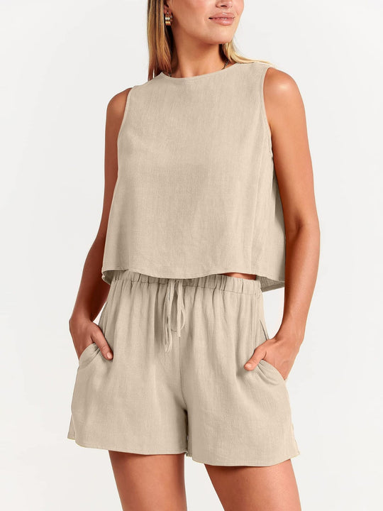 EB | Zweiteiliges Set aus ärmellosem Oberteil und Shorts