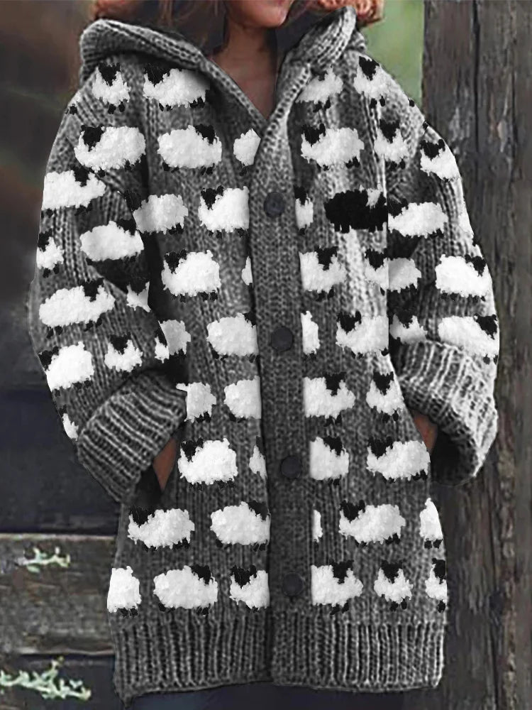EB | Strickjacke Mit Schafen
