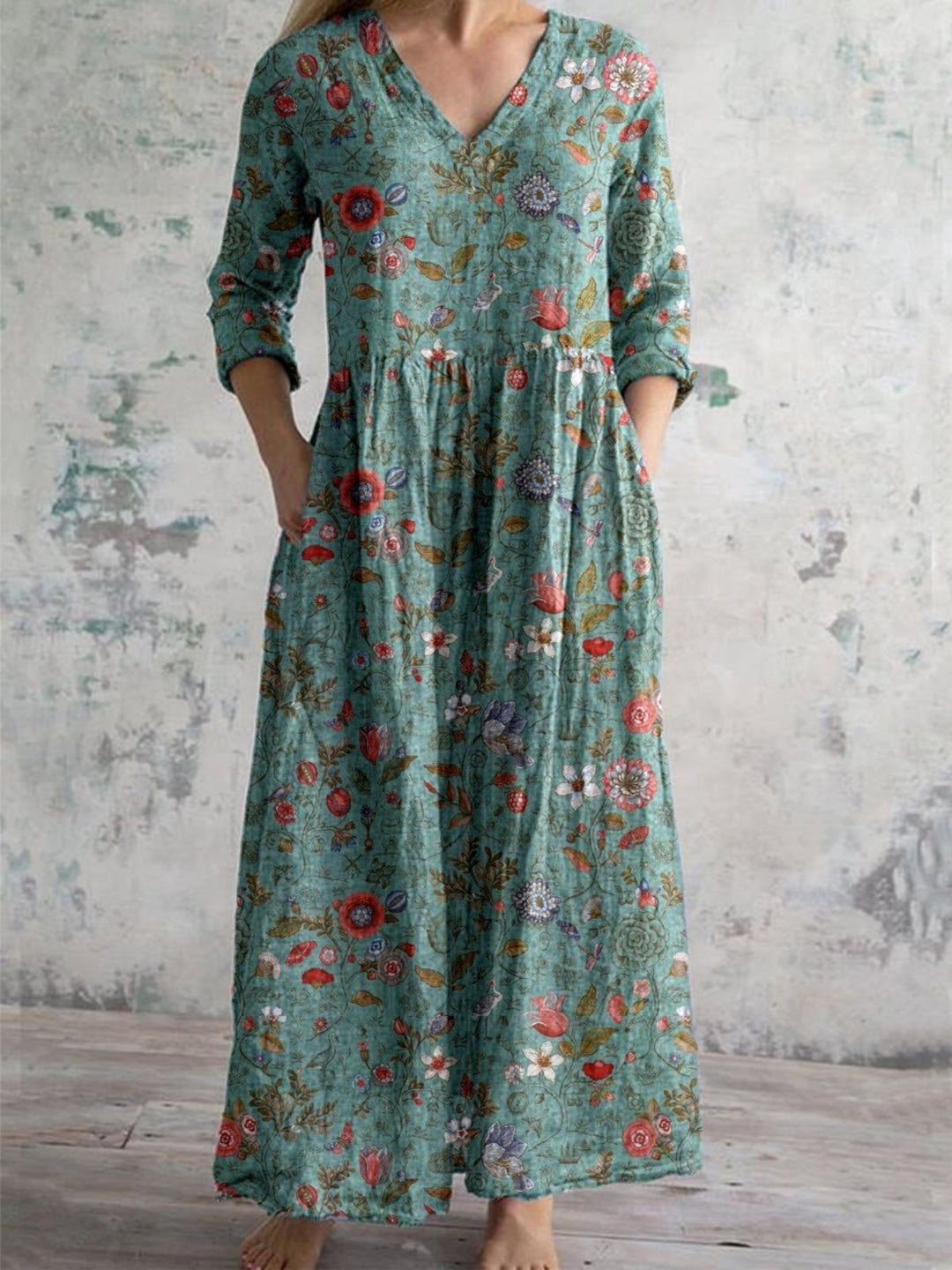 EB | Bauchbedeckendes Blumenkleid
