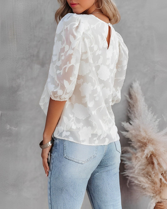 EB | Puffärmeliges Chiffonhemd