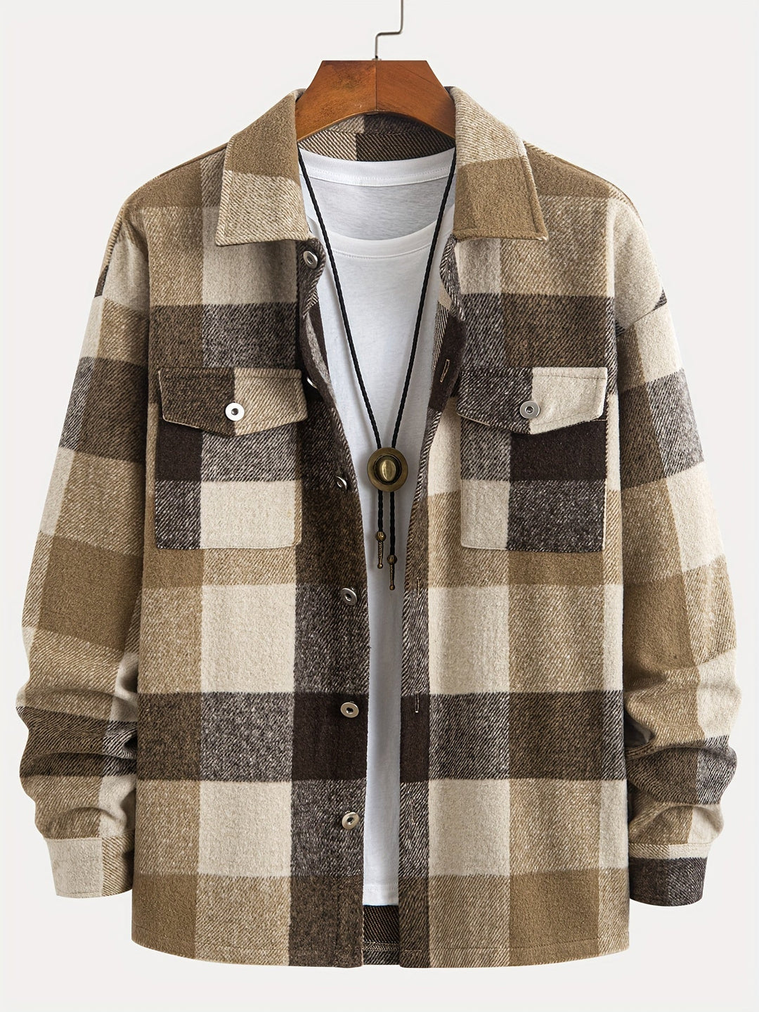 EB | Karierter Hemdjacke Baumwolle Lässig und Trendy
