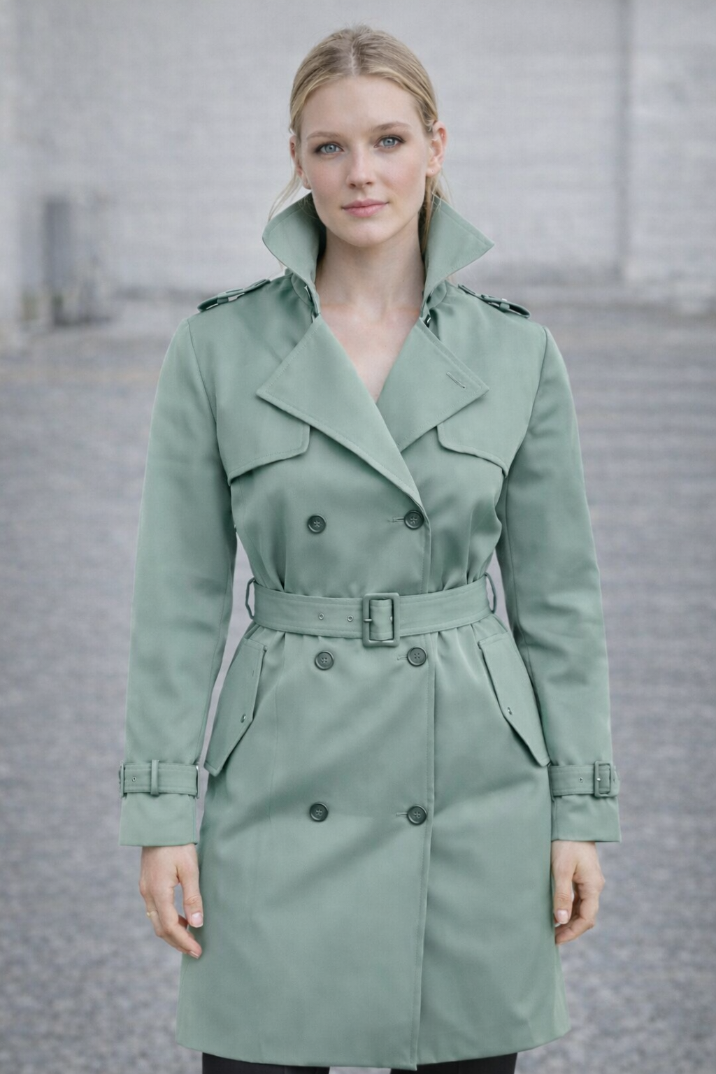 EB | Trenchcoat mit Gürtel und Doppelknopf