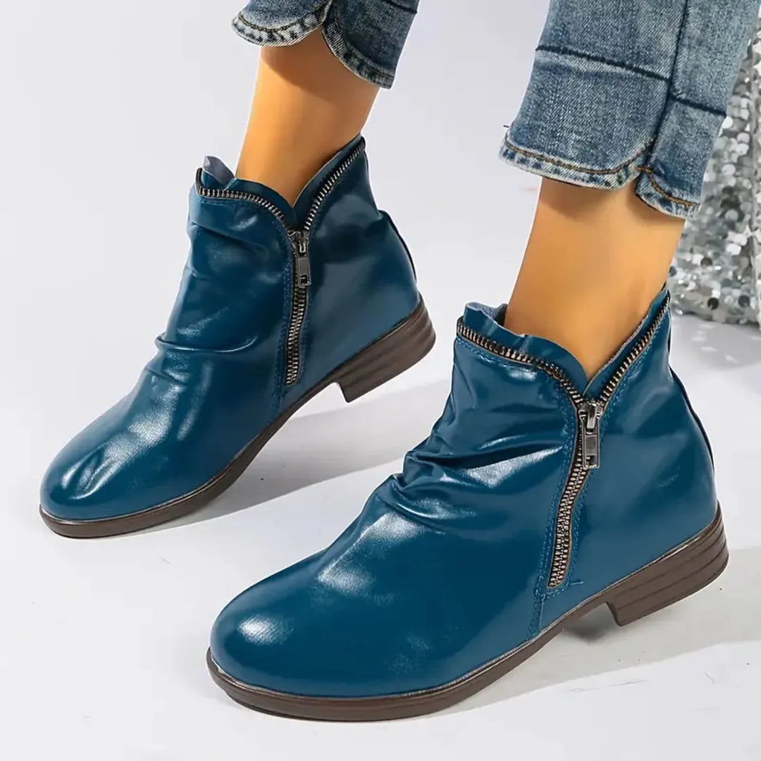 Damenstiefel mit doppeltem Reißverschluss EB EB