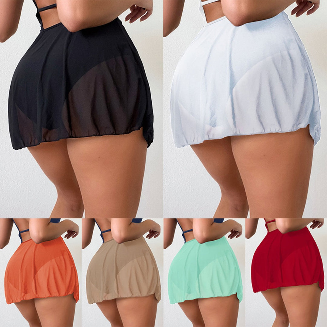 EB | Schwimmrock aus Mesh mit hoher Taille