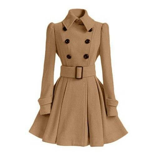 EB | Damen Doppelreiher Windbreaker Trenchcoat
