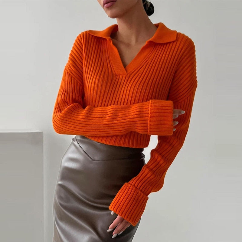 EB | Damen V-Ausschnitt Pullover