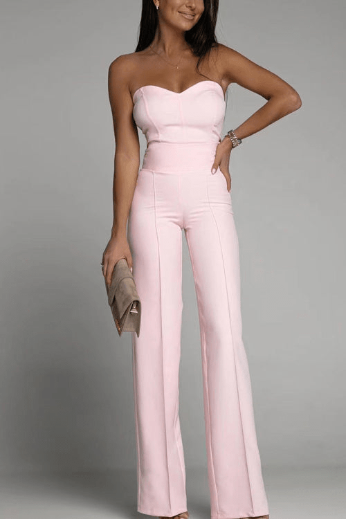 EB | Elegantes Strapless Jumpsuit Damen Satz