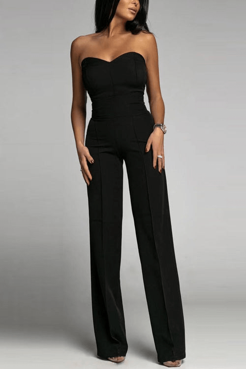EB | Elegantes Strapless Jumpsuit Damen Satz