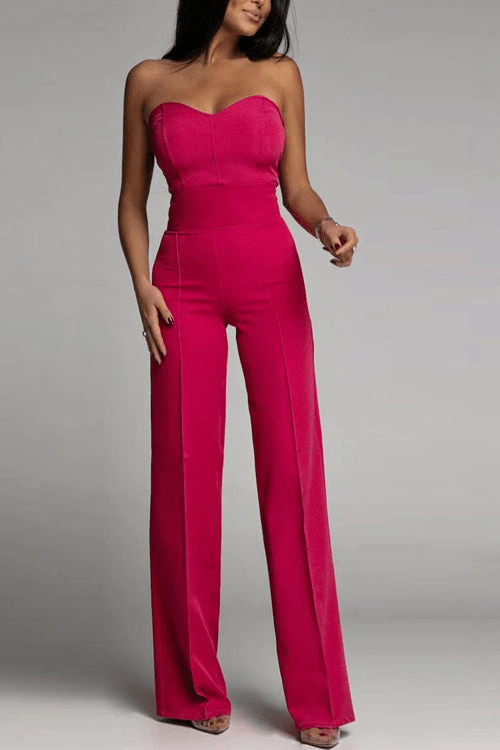 EB | Elegantes Strapless Jumpsuit Damen Satz