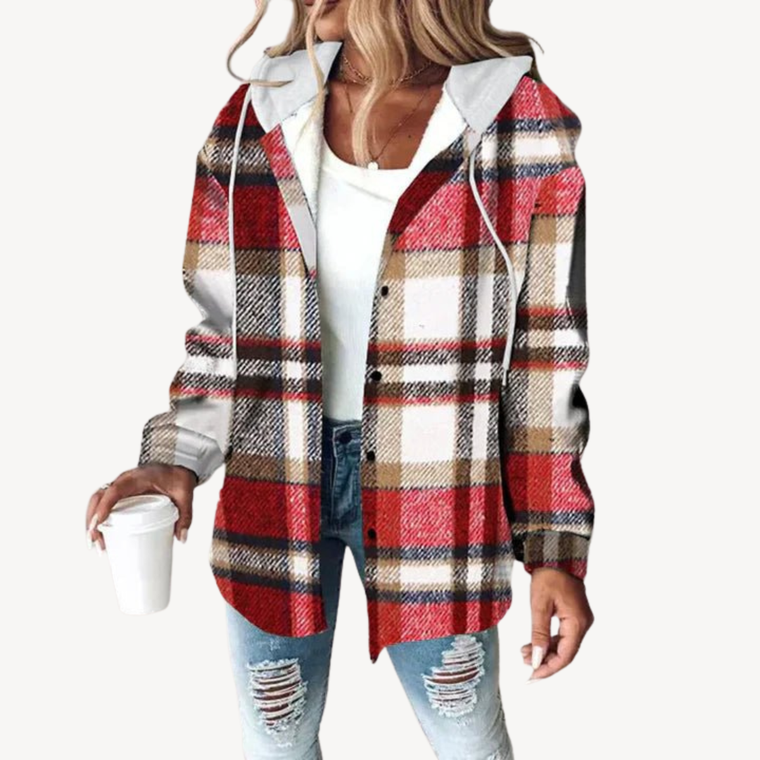 EB | Karierte Kapuzenhemdjacke