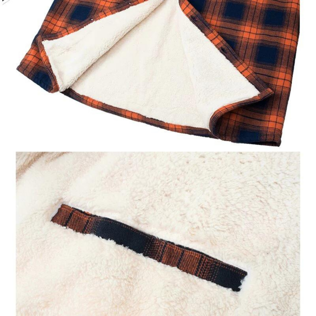 EB | Karierter fleecegefütterter Mantel