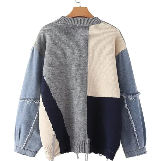EB | Fröhlicher Patchwork-Pullover für Frauen