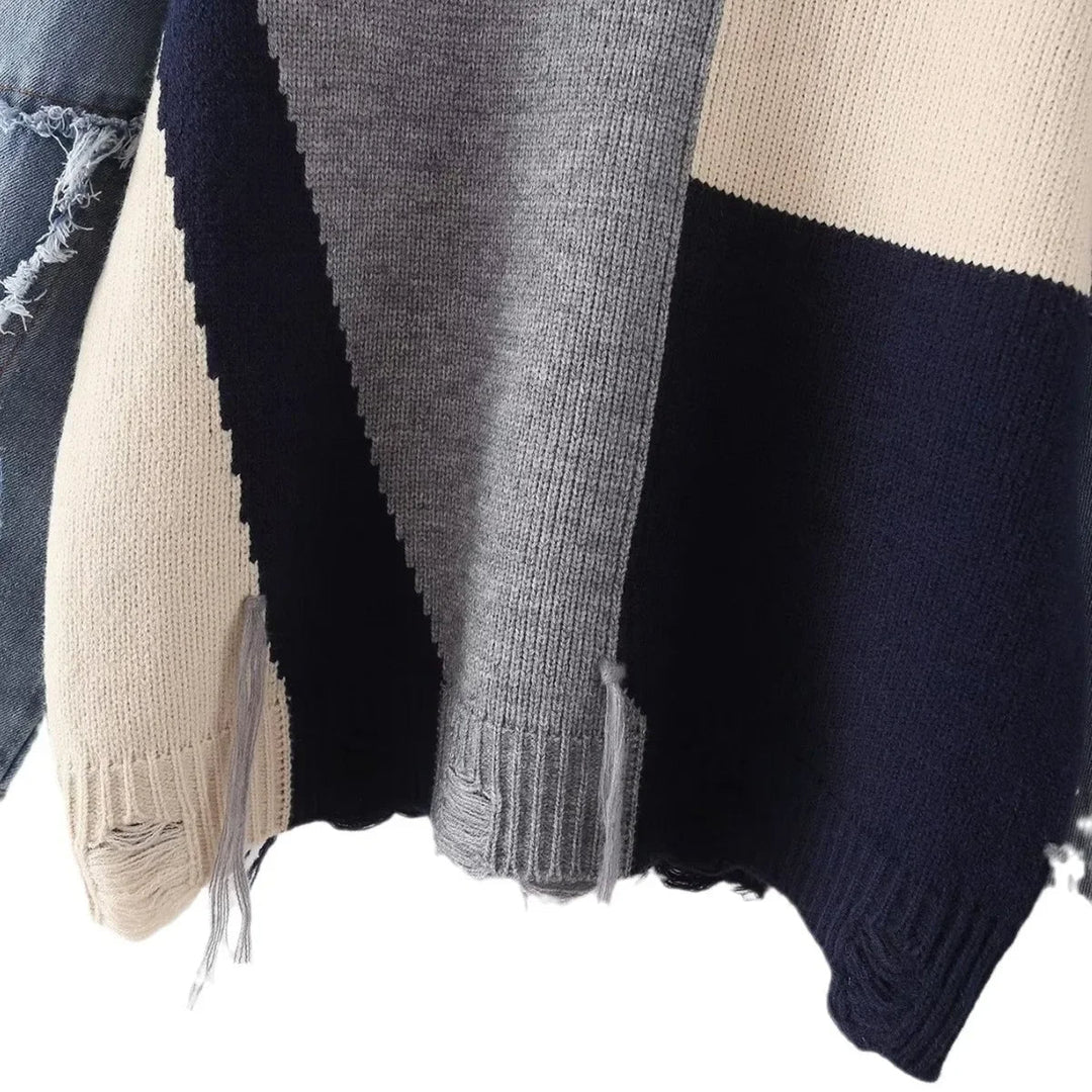 EB | Fröhlicher Patchwork-Pullover für Frauen