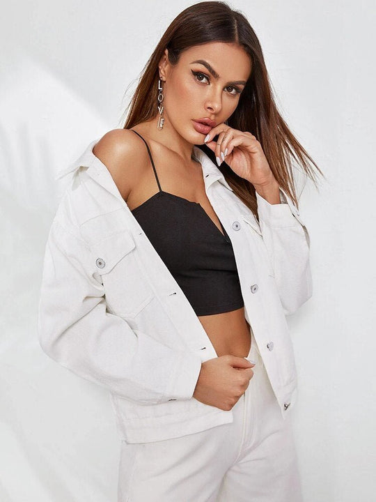 EB | Schicke Weiße Jacke - Stylisch und Bequem