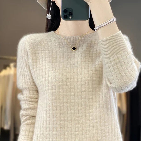 EB | Klassischer Strukturiert Gestrickter Pullover