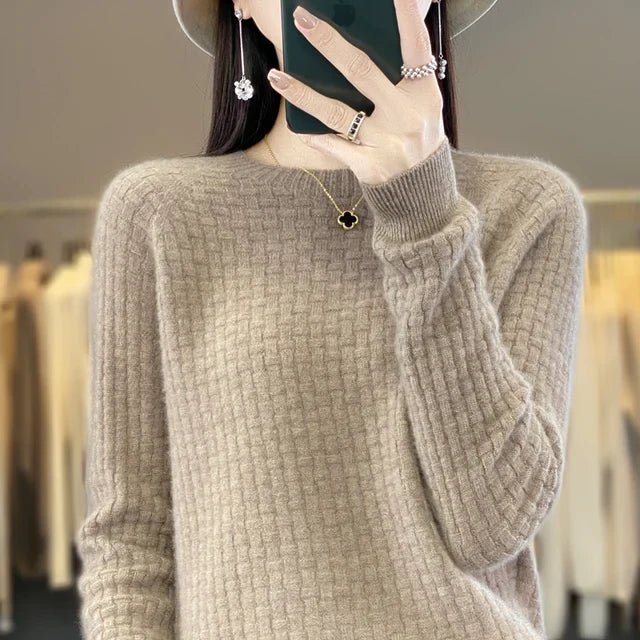 EB | Klassischer Strukturiert Gestrickter Pullover