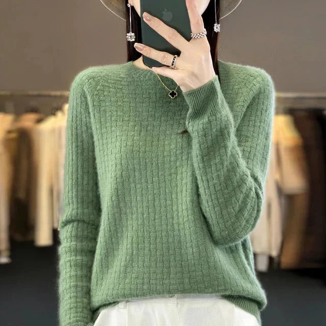 EB | Klassischer Strukturiert Gestrickter Pullover