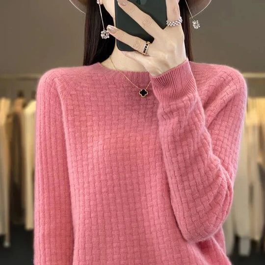 EB | Klassischer Strukturiert Gestrickter Pullover