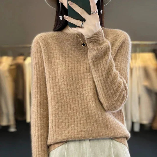 EB | Klassischer Strukturiert Gestrickter Pullover