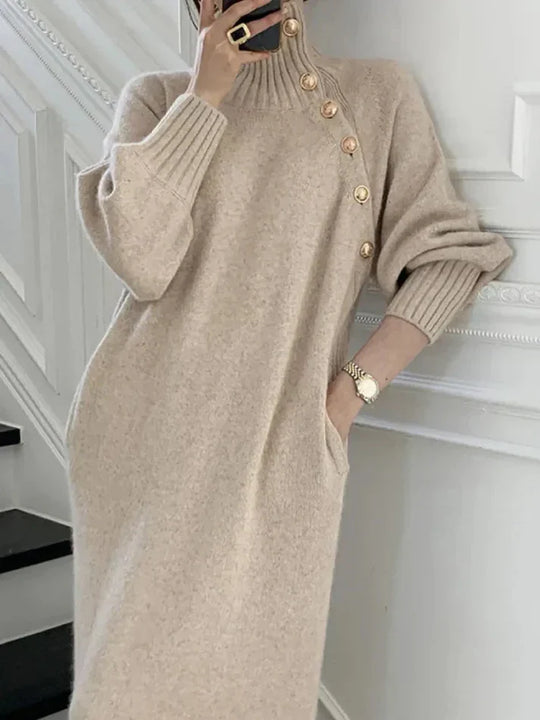 EB | Bequemes Damen Sweatkleid mit Gürtel