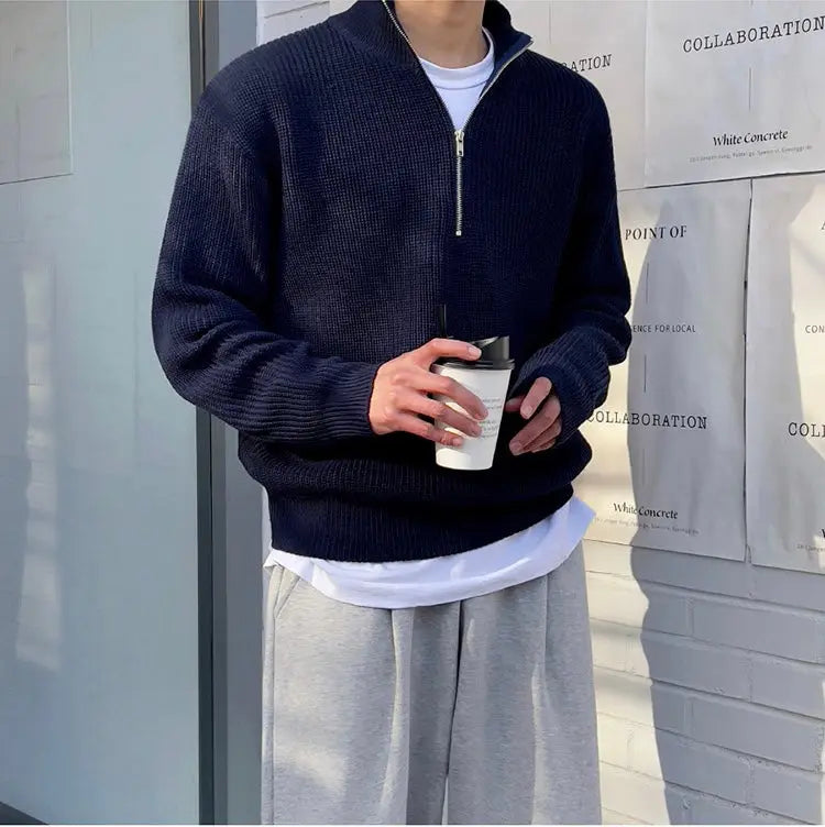 EB | Klassischer Halbzip Herrenpullover