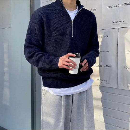 EB | Klassischer Halbzip Herrenpullover