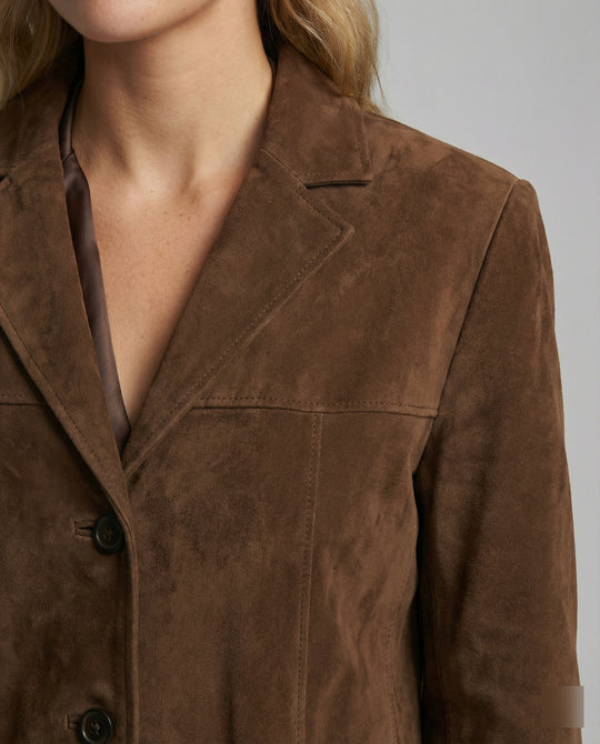 EB | Wildlederjacke Klassische Braune Jacke