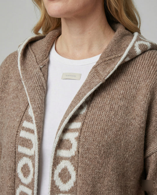 EB | Langer Übergrößer Dicker Pullover mit Statementdruck