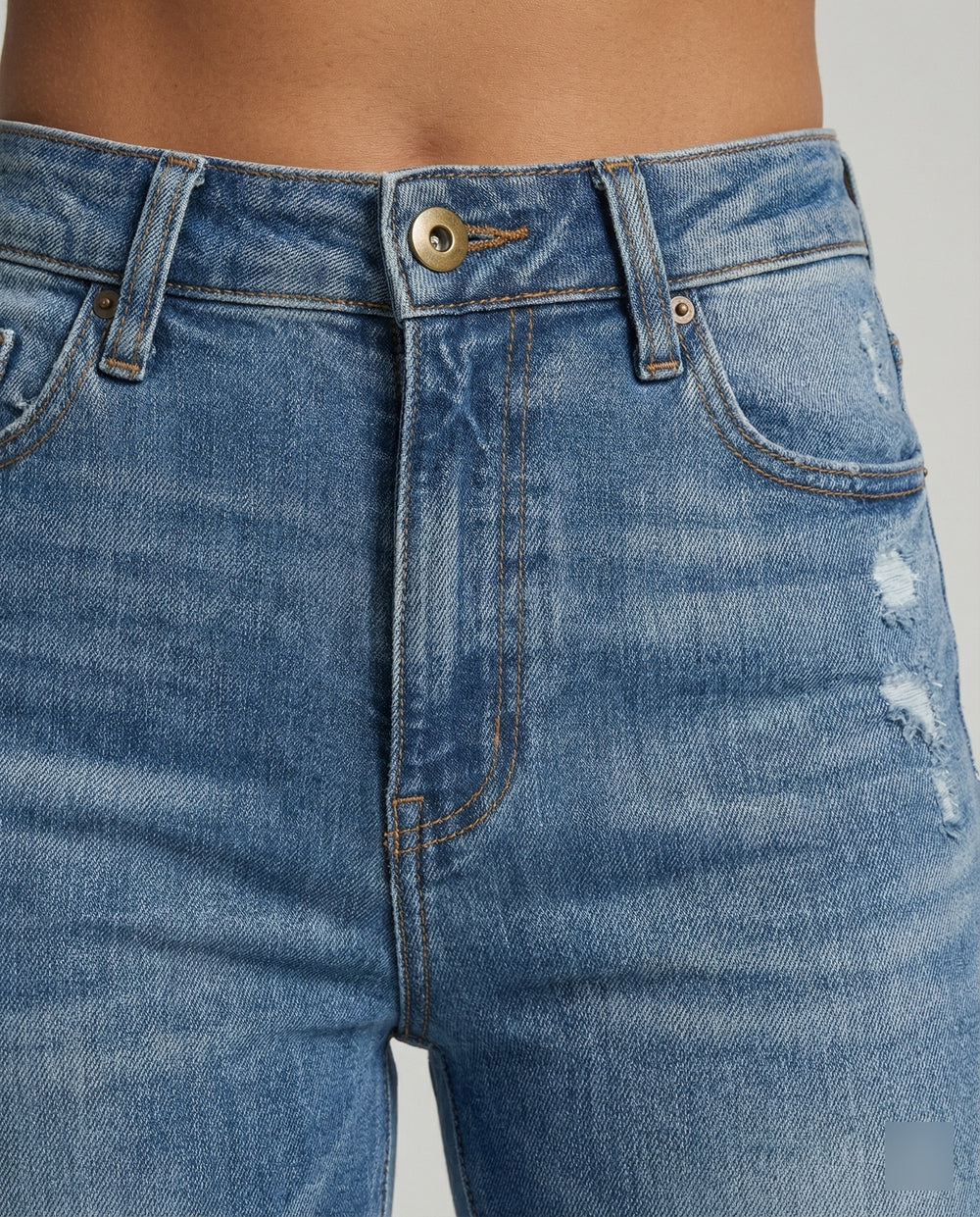 Damen Bootcut Jeans mit lässigem Vintage-Charme und hoher Taille EB